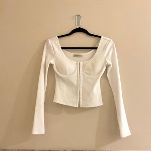 Corset style top long sleeves size S